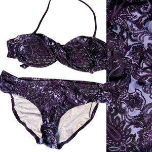 Converse bandeau BIKINI purple paisley L large
